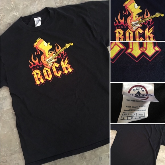 Delta Other - 2005 The Simpsons Born To Rock Shirt